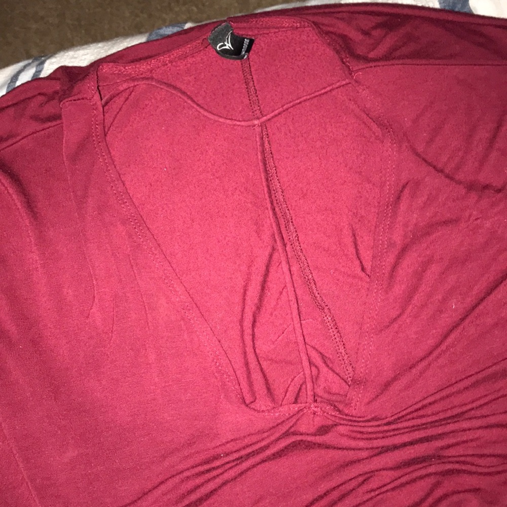 Maroon off the shoulder blouse